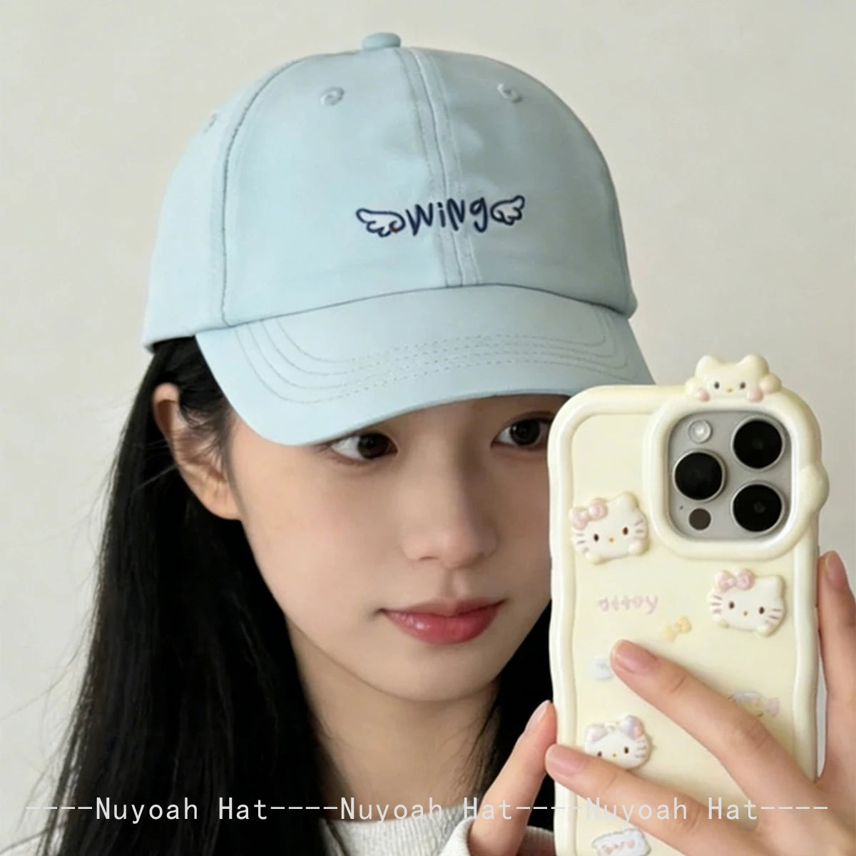 New Men Women Cute Quick-dry Embroidered Wing Letters Baseball Hats Sunshade Elastic Versatile Simple Peaked Caps Fashion Casual
