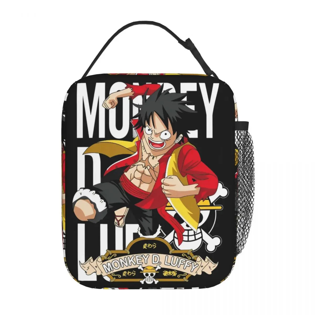Monkey D. Luffy Anime One Piece Insulated Lunch Bag Leakproof Meal Container Cooler Bag Tote Lunch Box Office Travel Girl Boy