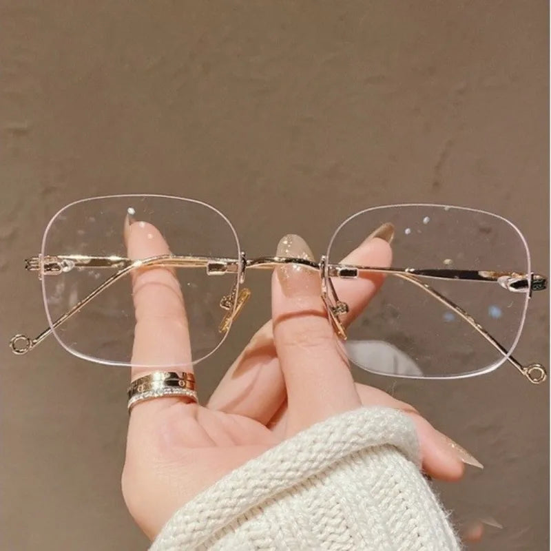 Anti Radiation Eyeglass For Woman Men Rimless Glasses Anti Blue Light Eyewear