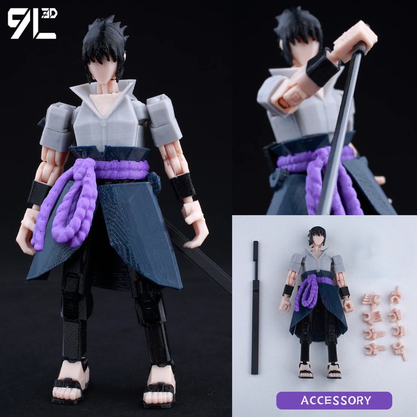 9L 3D Printed Anime Jujutsu Kaisen Sukuna Dummy 13 Shapeshift Action Figures 21