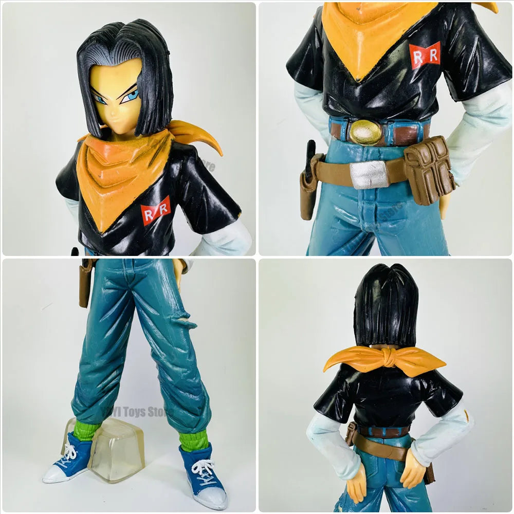 25CM Dragon Ball Z Android 17 18 Anime Figure Android 18 PVC Action Figures
