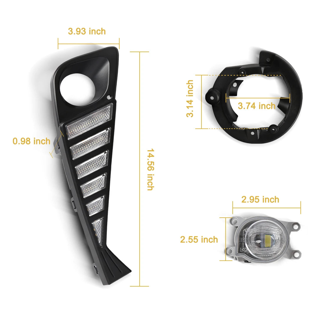 For Toyota C-HR CHR 2020 2021 2022 2023 DRL Daytime Running Light Car Led Dynamic Yellow Turn Signal White Daylight Fog Lamp 12V