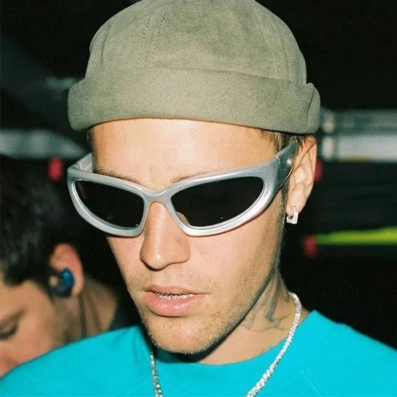 16 pack Y2K punk style surround style men's personalized fashionable glasses suitable for daily club gatherings