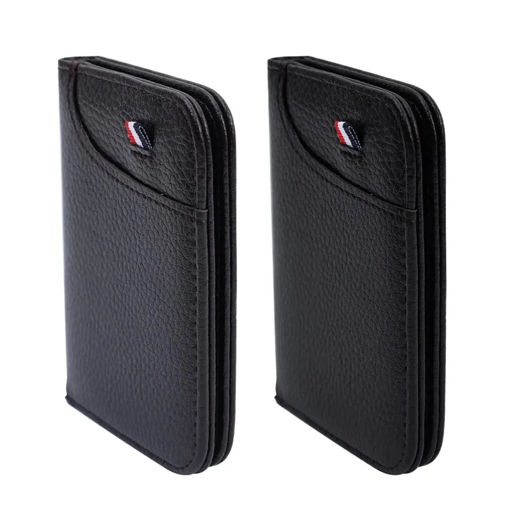 Portable Slim PU Leather Men Wallet Mini ID Credit Card Holder Thin Short Purse