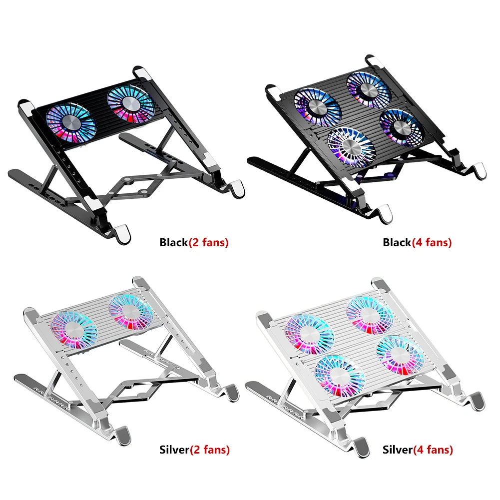 Laptop Cooling Pad, 2/4 Fans Foldable Laptop Cooler Holder 11-17.3in Notebook