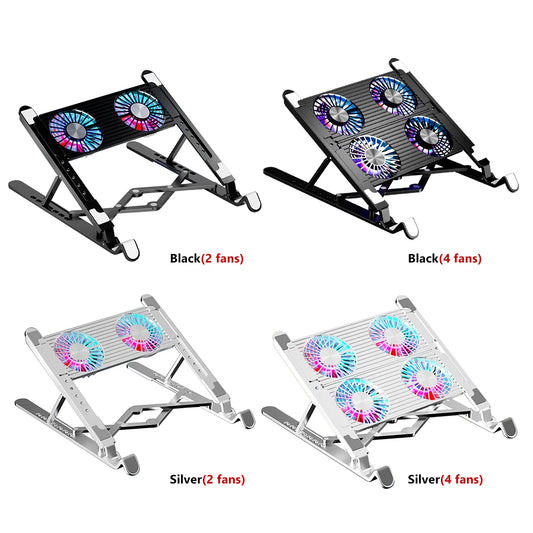 Laptop Cooling Pad, 2/4 Fans Foldable Laptop Cooler Holder 11-17.3in Notebook