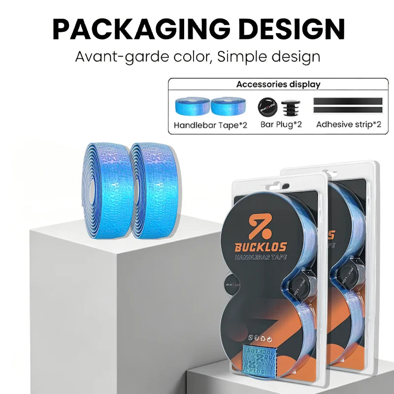 BUCKLOS  Ultralight Bicycle Handlebar Tape Anti-slip PU Wear-resistant Road Bike Bar Wrap Belts Soft EVA Cycling Handle Tapes