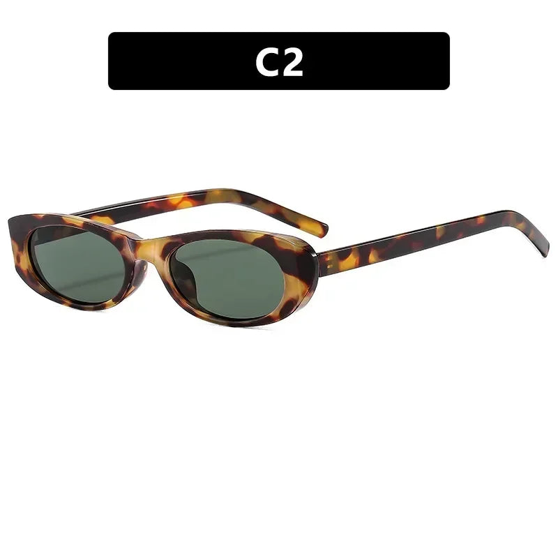 JNPCXI Small Rectangle Oval Sunglasses Women Vintage Brand Designer Shades UV400 Men Trending Punk Sun Glasses