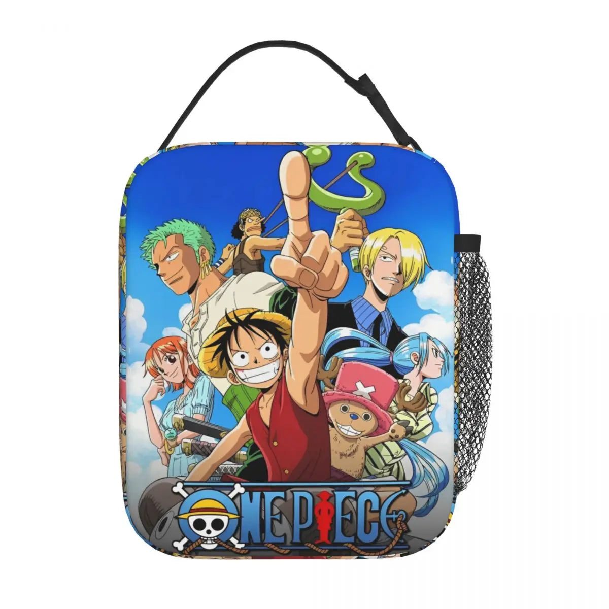 Monkey D. Luffy Anime One Piece Insulated Lunch Bag Leakproof Meal Container Cooler Bag Tote Lunch Box Office Travel Girl Boy