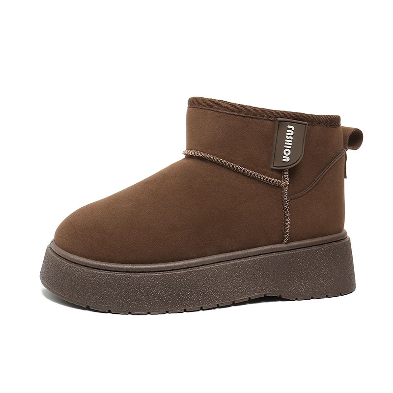 Warm Thicken Plush Snow Boots Women Slip On Thick Bottom Winter Ankle Boots Woman Comfortable Non Slip Cotton Padded Shoes Mujer