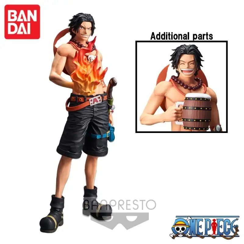Special OfferIn Stock 100% Original Bandai Banpresto One Piece Grandista Nero Portgas D Ace Anime Figure Replacement Head Mol Co