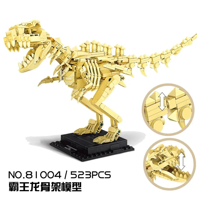 Dinosaur skeleton arrangement model building blocks Education Kids assembly
