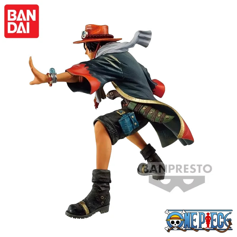 Special OfferIn Stock Original Bandai Banpresto One Piece Portgas D Ace Figurine Anime Character Mol Collectible Toy GiftFigure