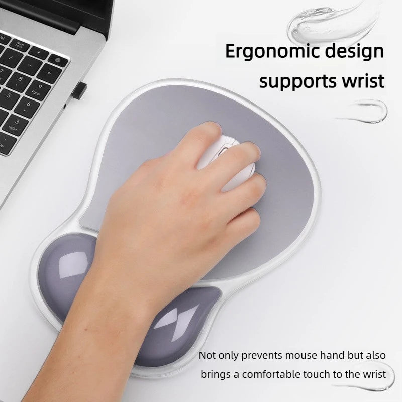 Gradient Color Mouse Pad Non-slip Wrist Support Ergonomic Mouse Pad with Wrist Rest Transparent Silicone wrist pad rest Mice Mat
