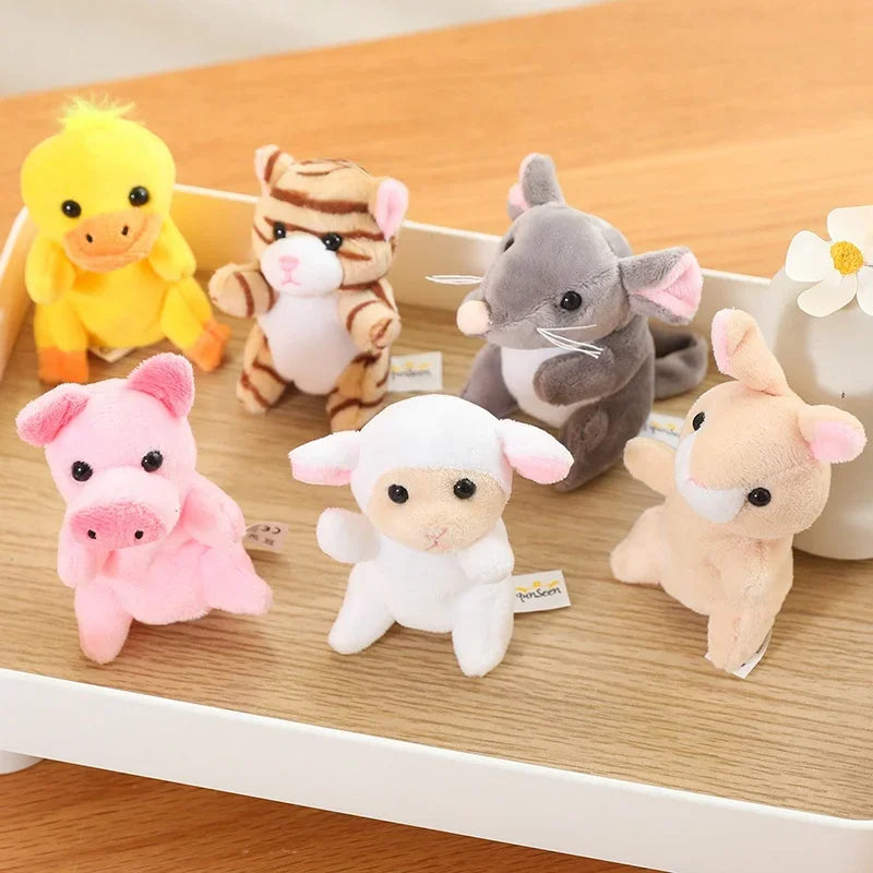 New Hand Puppet Plush Toy Cartoon Animal Family Finger Puppet Role Play Tell Story Cloth Doll Educational Toys For Children Kids
