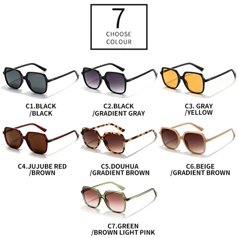 JNPCXI New Square Men Rivets Sunglasses Fashion Gradient Shades UV400 Women Outdoor Punk Sun Glasses