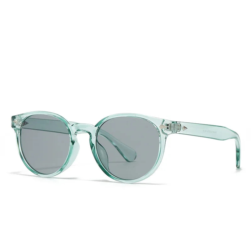 JNPCXI New Fashion Round Sunglasses Men Shades UV400 Retro Rivets Women Trending Yellow Sun Glasses Shades UV400