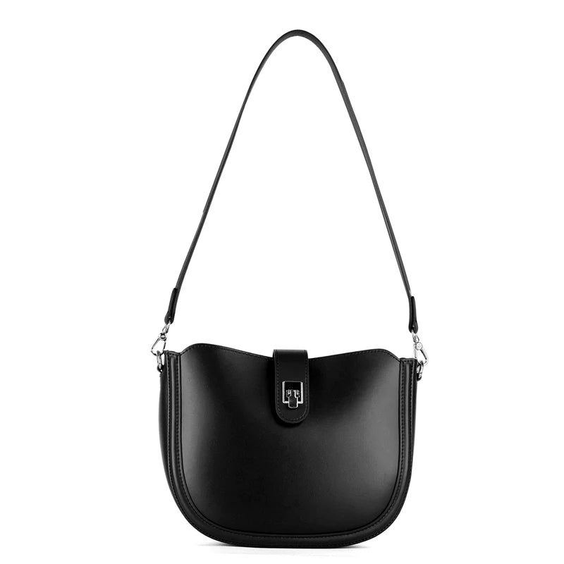 Women's fashion cowhide Genuine Leather Crossbody Handbag Female Vintage Underarm Shoulder Bag luxury designer Messenger Bag