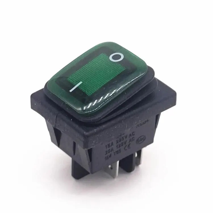 5Pcs 4 Pin Boat Marine Waterproof On Off DPST Rocker Switch Toggle Switch 30A Heavy Duty 250V LED Illuminated