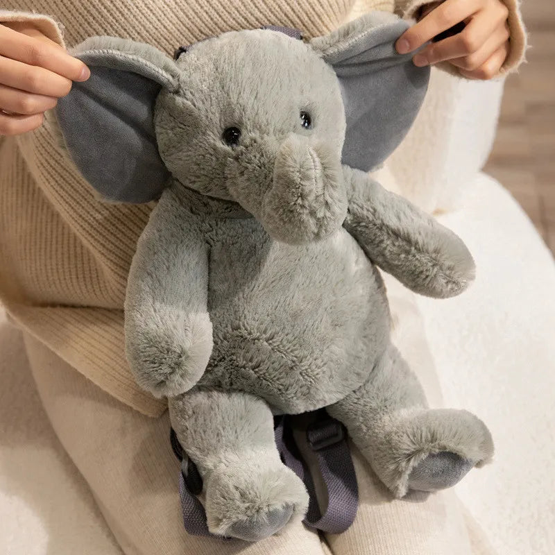 1Pc 40CM Lovely Plush Sloth Alpaca Lemur Elephant Plush Backpack Toy Cute Animal Shoulders Bag Lions Rabbit Giraffe Nice Gift