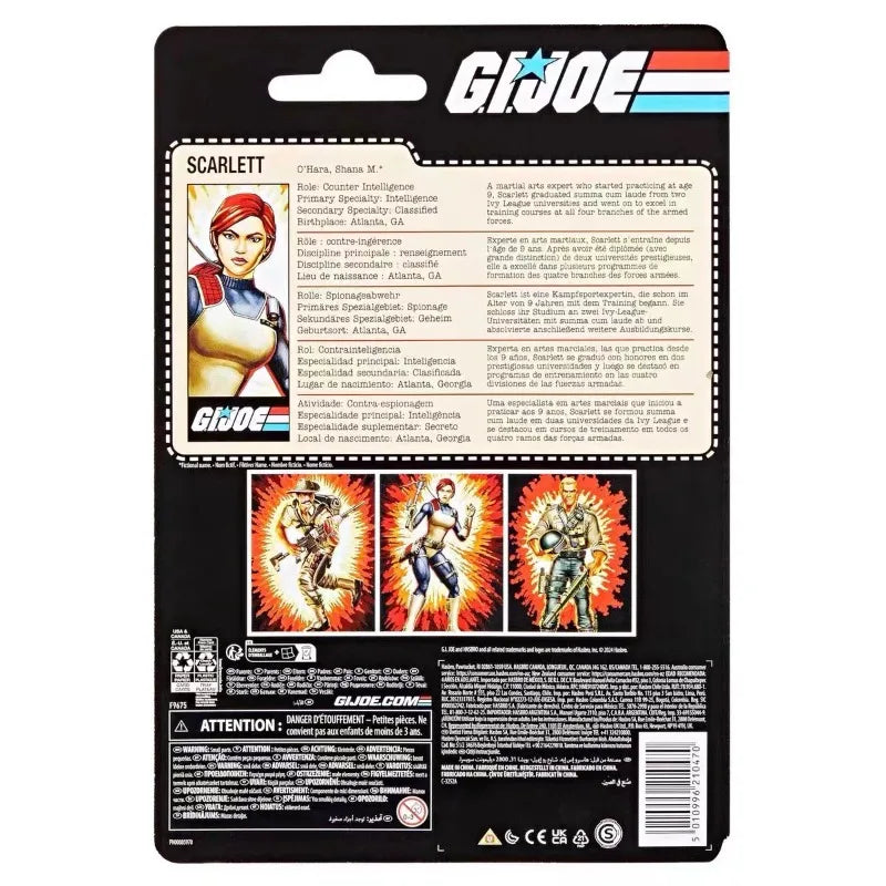 Original Hasbro G.I. Joe GI Joe Classfied Series Retro Cardback Scarlett Action Figure Collection Toys Ornaments