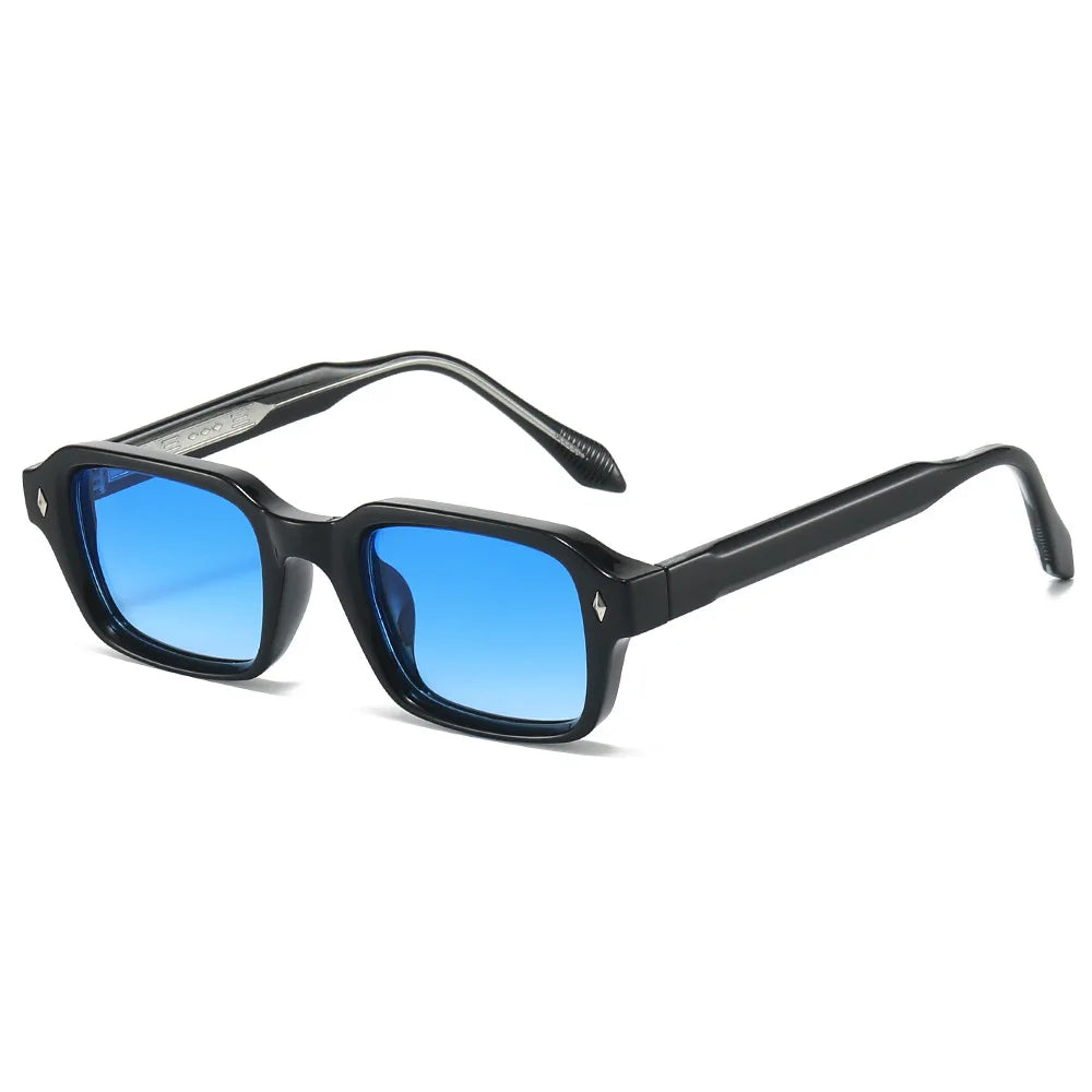 JNPCXI Quality Square Sun Glasses for Women Men Stainless Steel Metal Core CP Frames UV400 Sunglasses Travel Holiday Shades