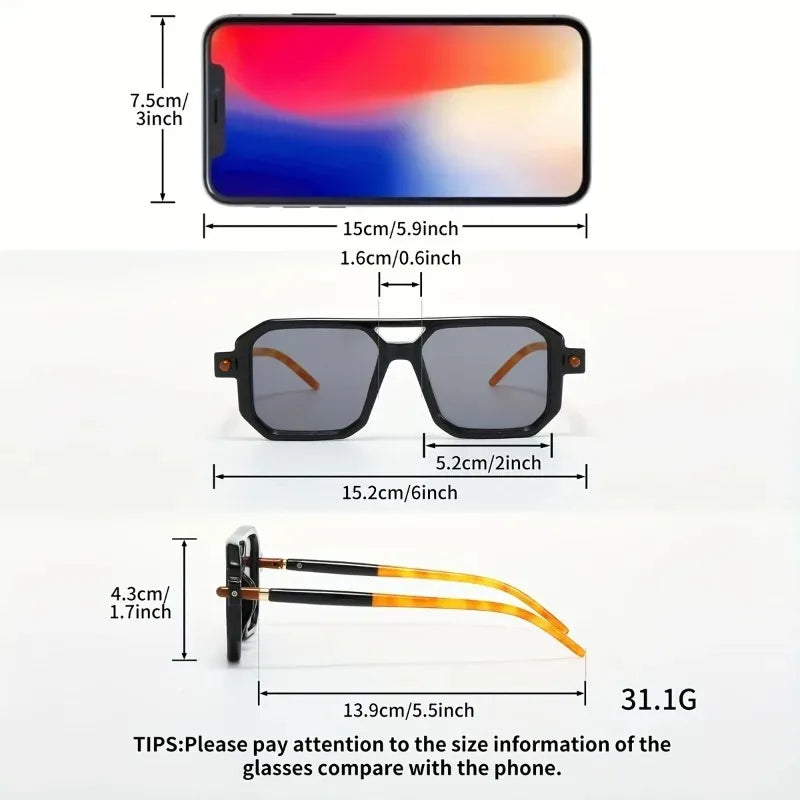 Fashionable Men's Glasses for Both Men and Women Unisex Glasses for Daily Wear Photograph Holiday Gifts