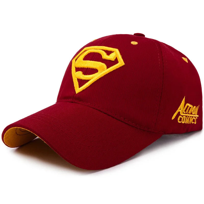 Street Superhero Embroidery Cap Cosplay Costume Adjustable Sun Hat Accessories