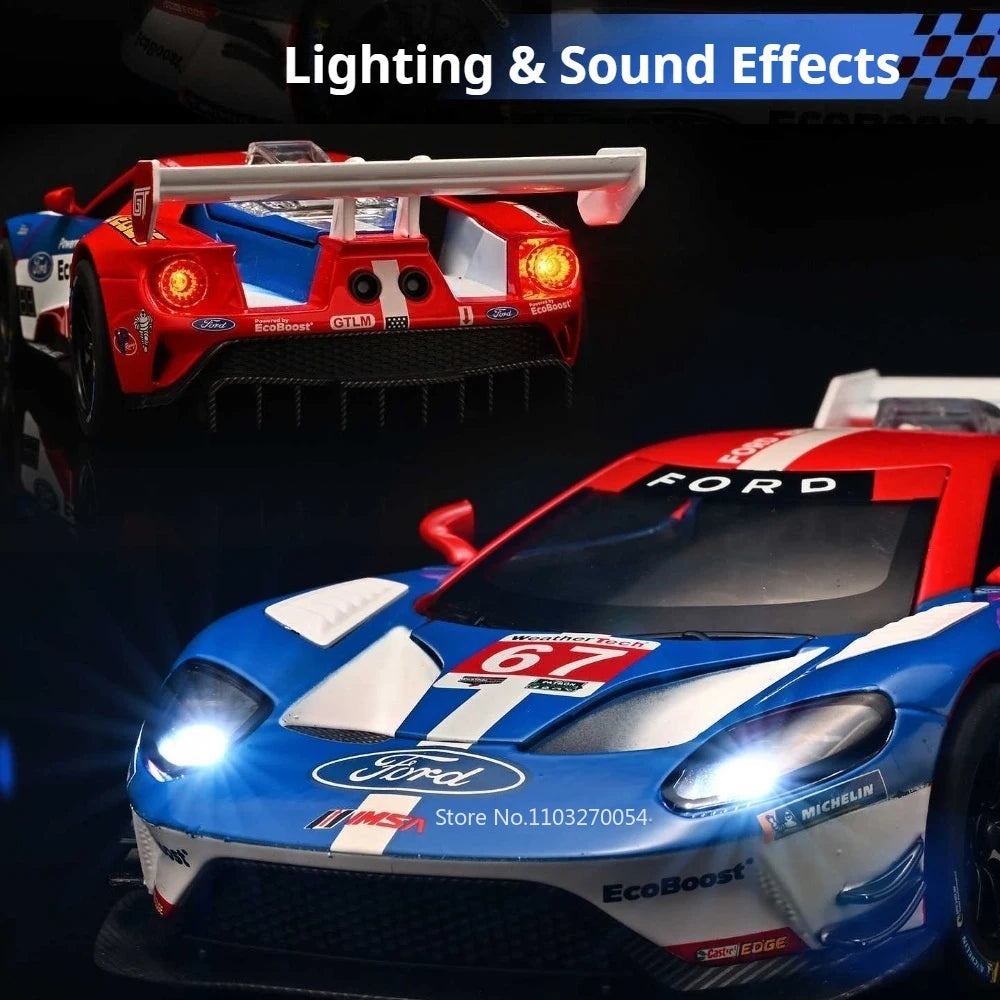 1:24 GT.MK Senna Miniature Model Diecast Alloy Car Toys Shock Absorption Doors Opened Sound Light Pull Back Vehcies Holiday Gift