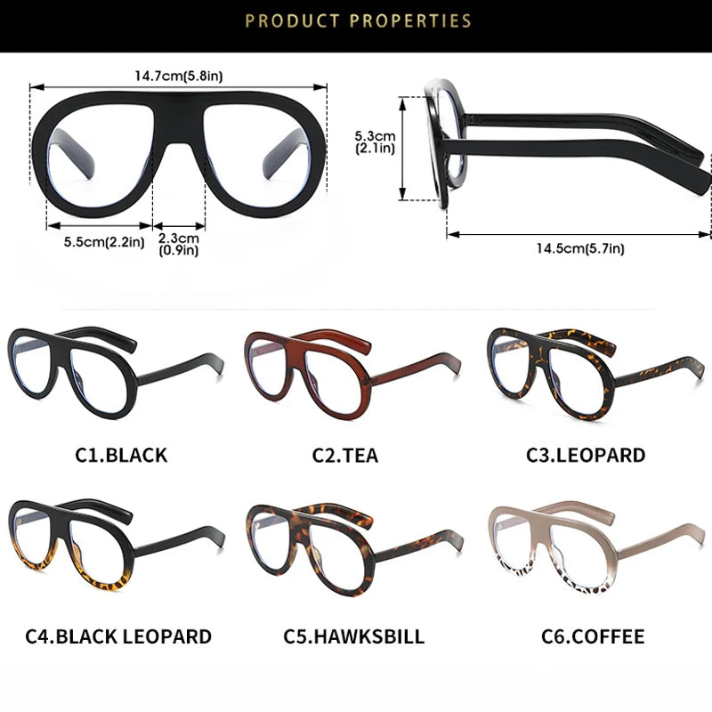 JNPCXI New Fashion Pilot Women Optical Glasses Frame Clear Eyewear Eyeglasses Frame Men Computer Goggles