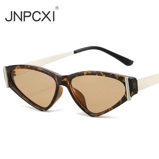 JNPCXI New Ins Popular Fashion Cat Eye Women Sunglasses Shades UV400 Retro Candy Color Men Sun Glasses