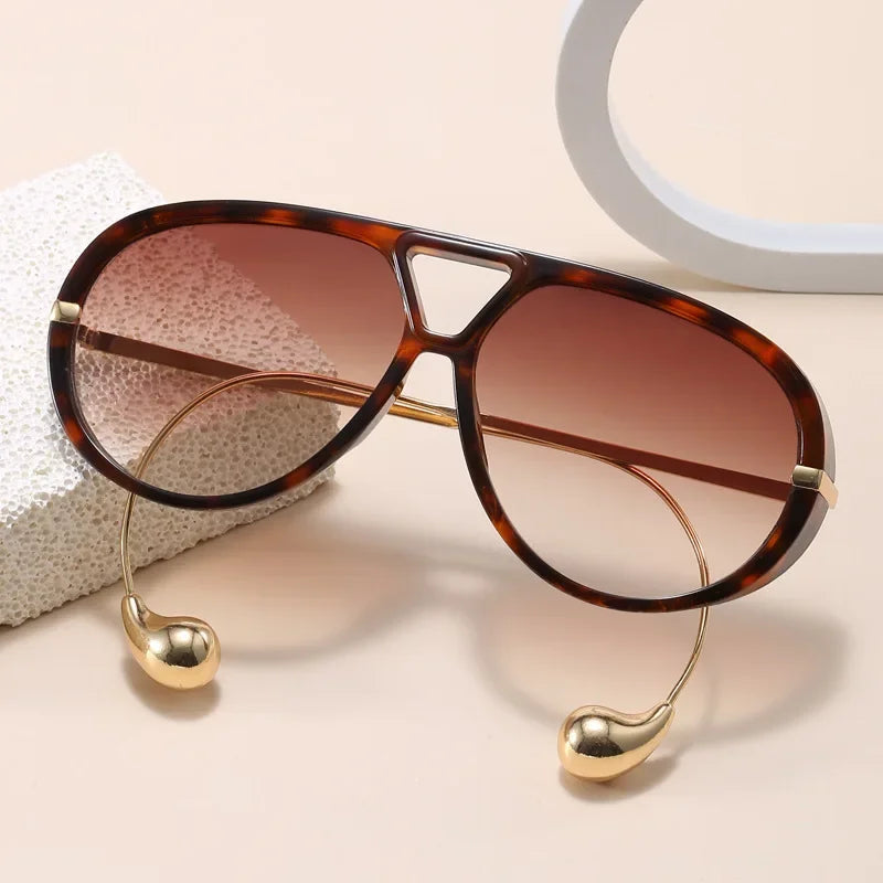 JNPCXI Oversize Unique Pilot Sunglasses Fashion Punk Sun Glasses Shades UV400