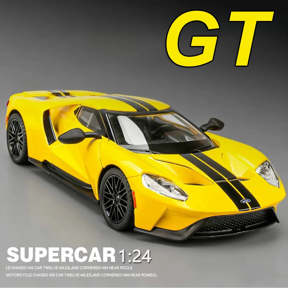 1:24 GT MC20 Alloy Diecast Supercar Toys Models Sound Light Pull Back Shock Absorption Miniature Vehices Friend's Holiday Gifts