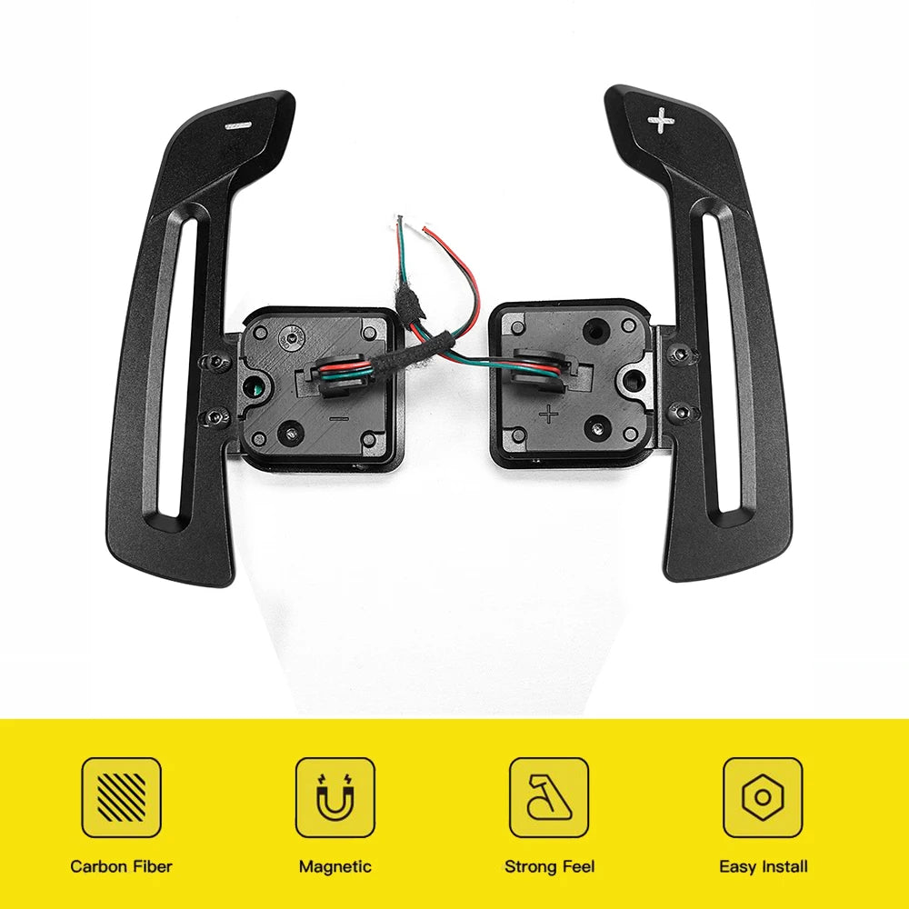 Carbon Fiber Magnetic Shifter For Audi Steering Wheel Shift Paddle B8 B8.5 B9 C8 A1 A3 A5 A8 S1 S2 S3 S4 S5 SQ5 RS3 RS4 RS5 RSQ5