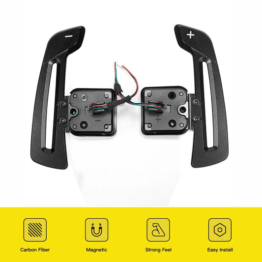 Carbon Fiber Magnetic Shifter For Audi Steering Wheel Shift Paddle B8 B8.5 B9 C8 A1 A3 A5 A8 S1 S2 S3 S4 S5 SQ5 RS3 RS4 RS5 RSQ5