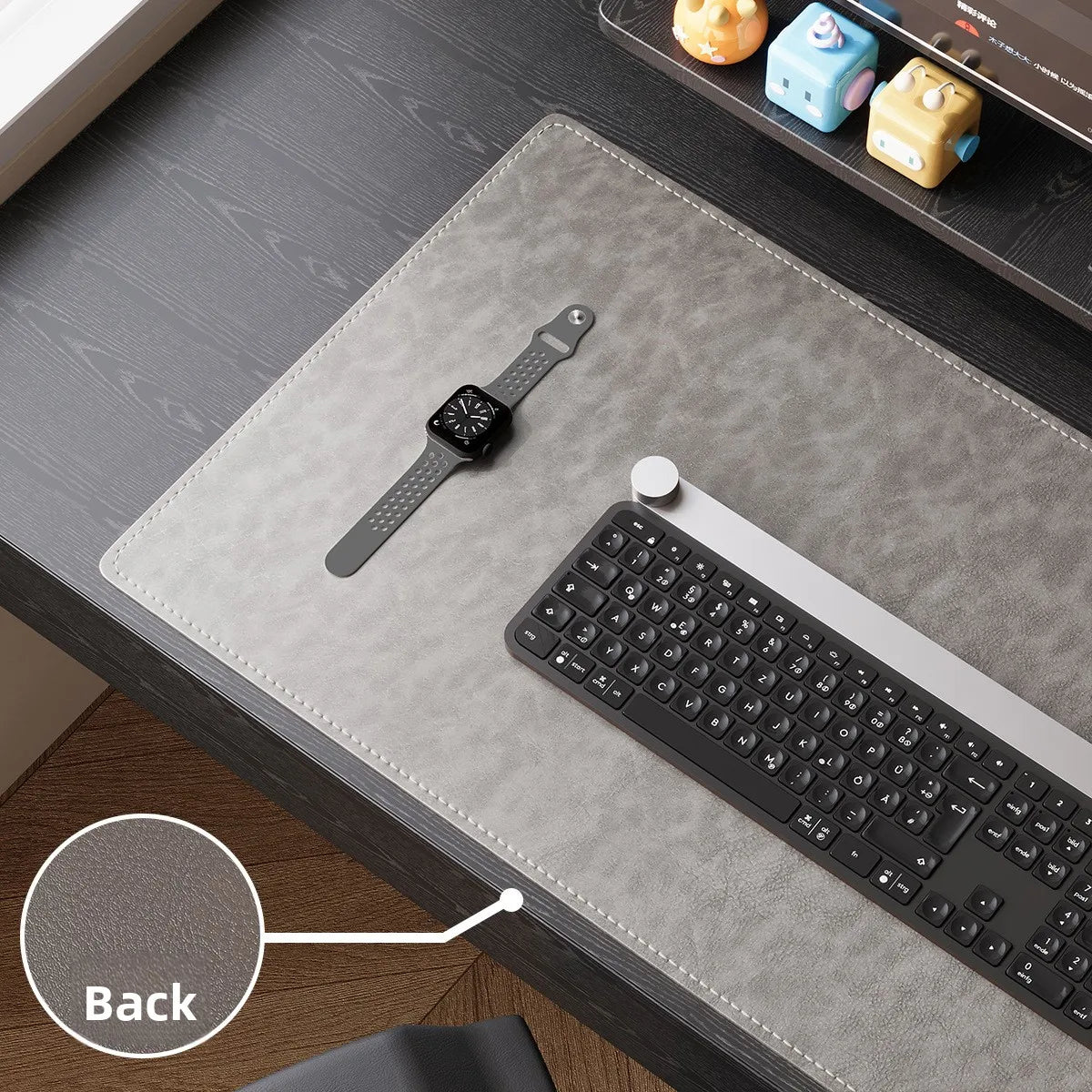 Double-sided Crazy Horse Texture Mousepad Portable Mouse Pad Large Gaming Waterproof Non-slip Suede Desk Mat Computer Desk Pad