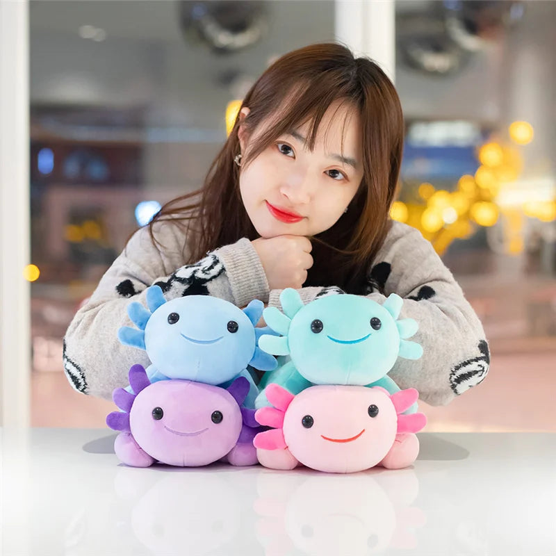 30cm Cute Cartoon Salamander Doll Axolotl Plush Toy Stuffed Animal Pillow Doll Baby Kids Birthday Gift