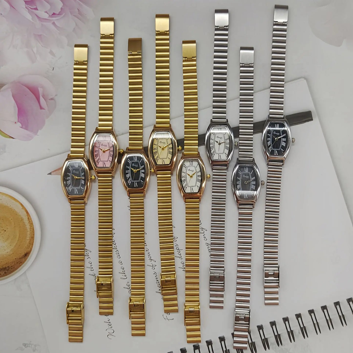 Fashion Barrel Shaped Women's Quartz Watch Classic Steel Strap Women's Quartz Wristwatch Relógio Feminino Reloj De Mujer