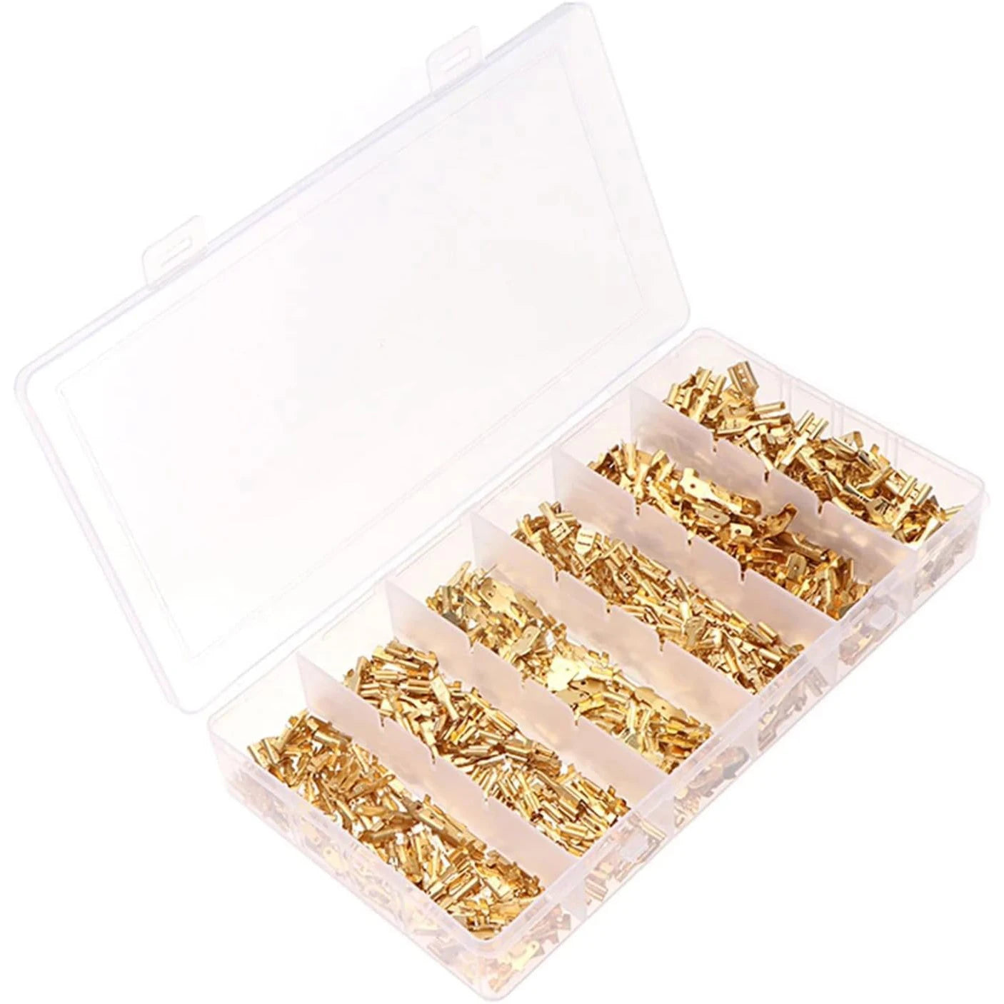 600PCS Assorted Insulated Spade Connectors 2.8/4.8/6.3mm Male Female Wire Terminals Crimp Set with Storage Box Electrical Wiring