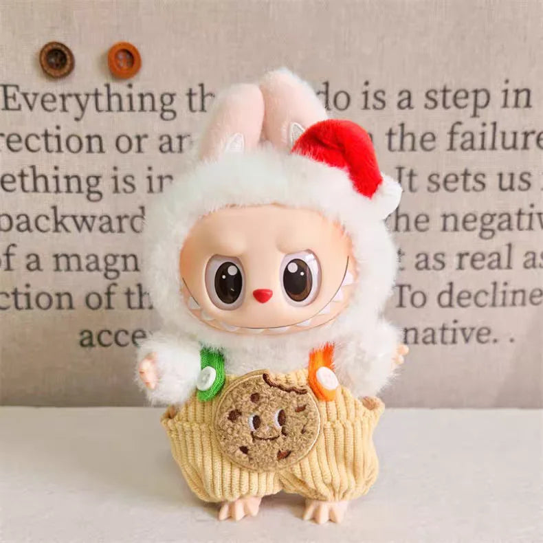 Labubu Clothes For 15-17CM I II III Labubu Outfits Mini Plush Cotton Idol Doll Universal Clothing  Party Accessories Gifts