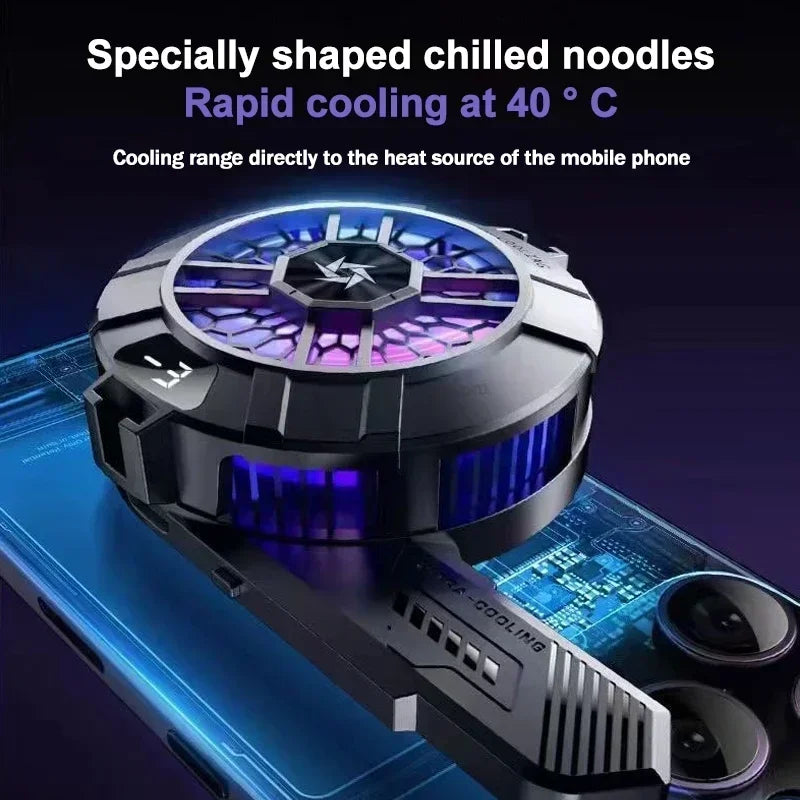 SL33 Phone Cooling Fan Magnetic/ Back-clip 2 in 1 Cool Heat Sink IOS Android