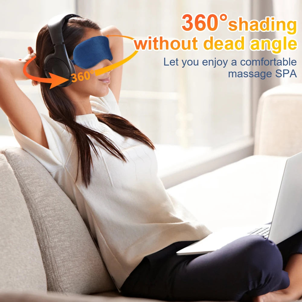 USB Heated Eye Mask Reusable Hot Compress Eye Mask Eye Massager For Sleeping Eye Puffiness Anti Dark Circle Patch Eye Care Belt