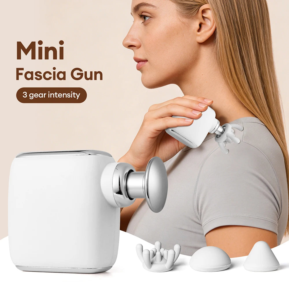 Pocket Mini Fascia Gun High Frequency Vibration Body Massage Gun Portable Electric Massager Muscle Relaxation Fascia masajeador