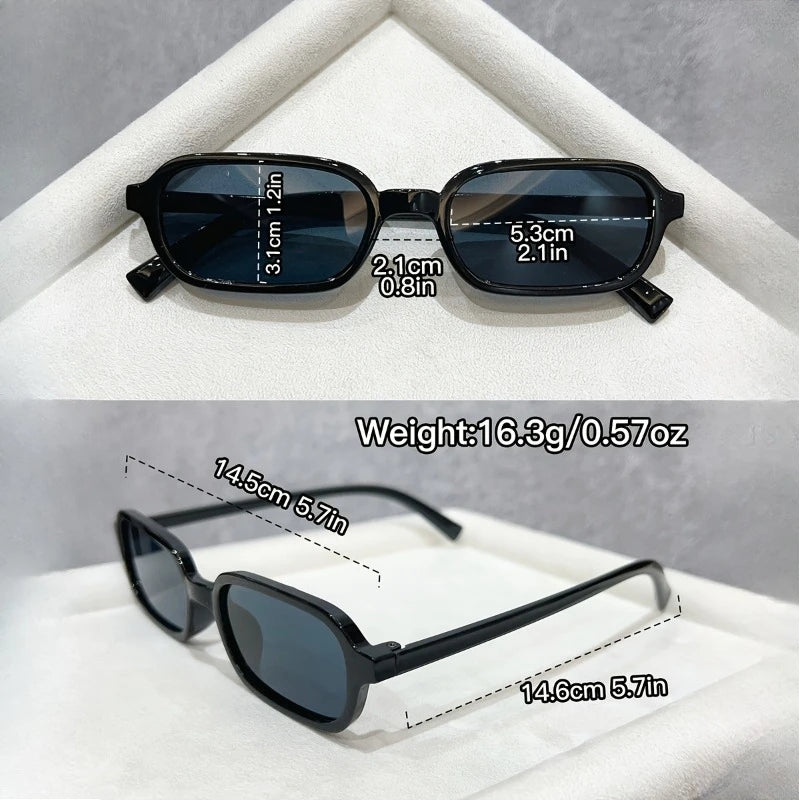 4pcs Women's Fashion Rectangular Glasses Combination Glasses Simple Leisure Daily Versatile Fashion Accessories