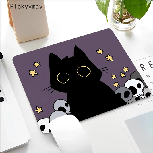 Funny Black Cat Mouse pad PC Desk Mat Table Big Mouse Pad PC Non-slip Rug z12