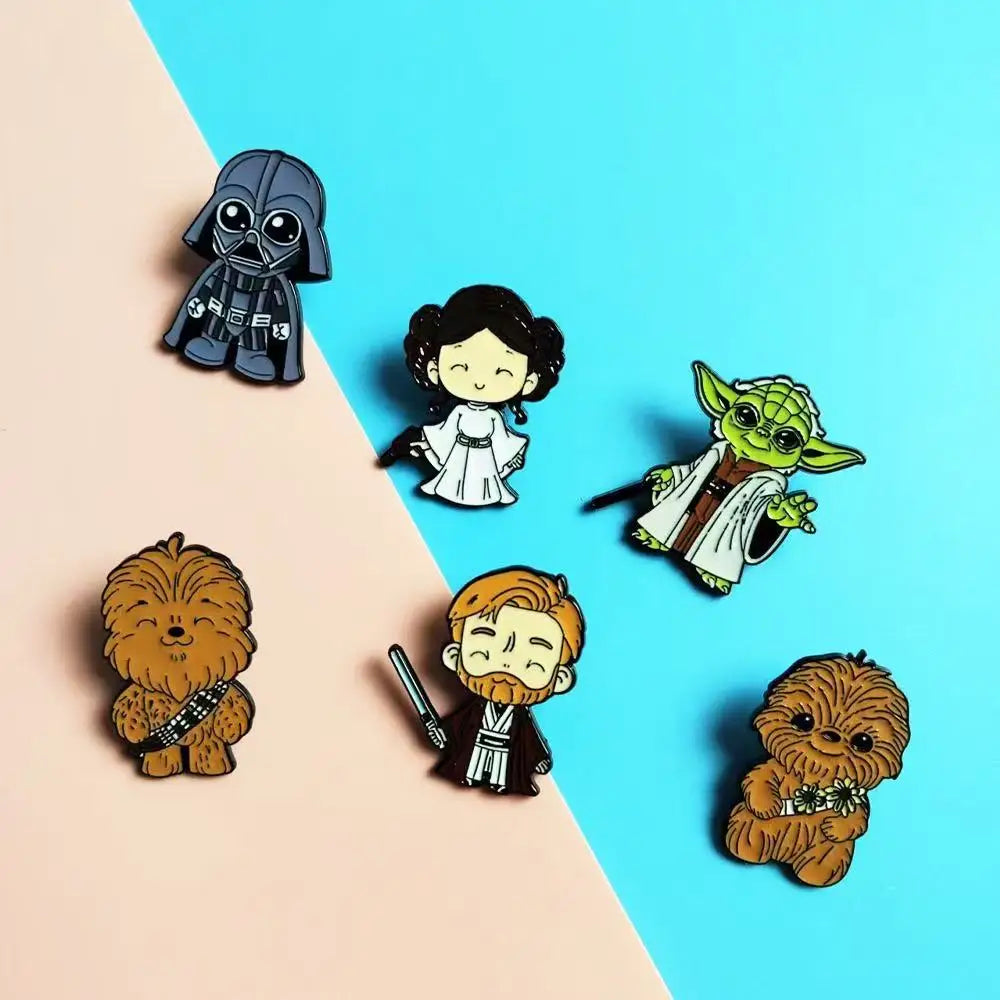 6 PCS Cartoon Lapel Pins Set Anime  Badges Brooches for Backpacks Unisex Enamel Pin