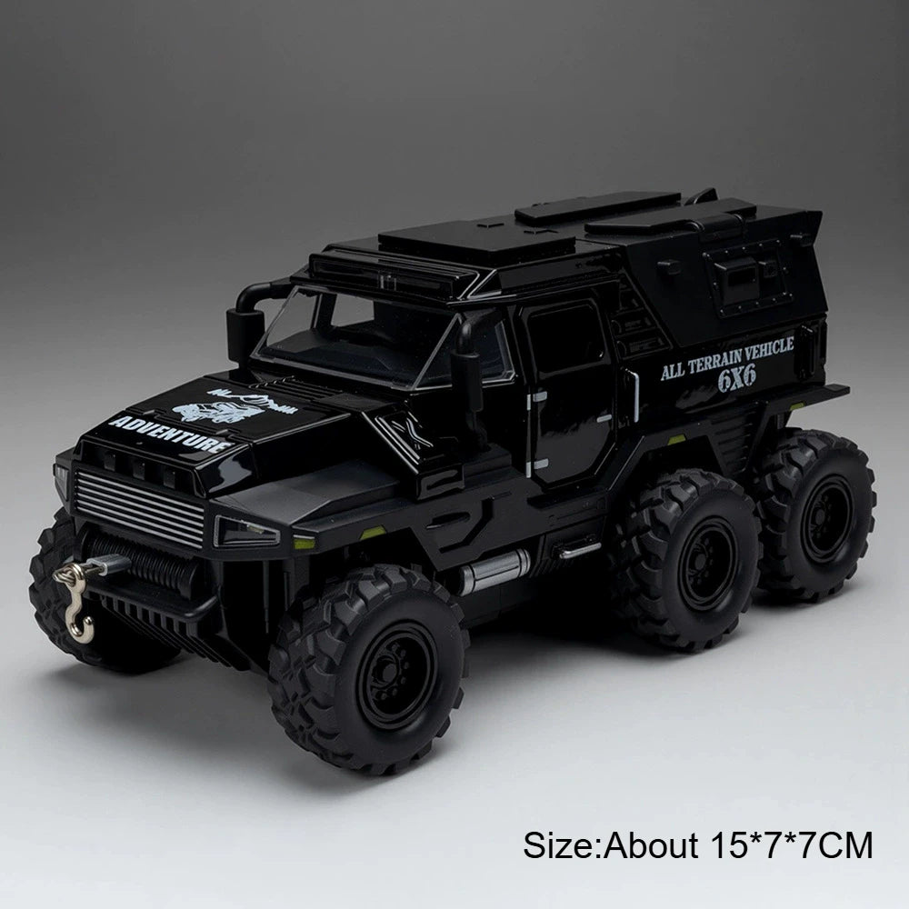 1:32 Conqueror Dongfeng Mengshi Car Model Alloy Diecast Toys Doors Opened Rubber Tire Pull Back Vehices for Friend Holiday Gifts
