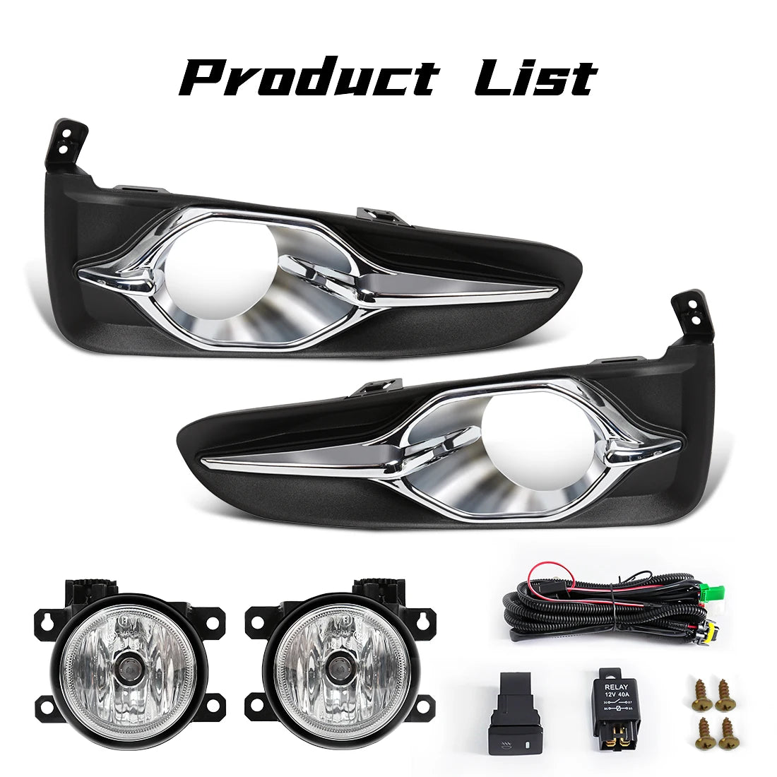 2PCS Fog Lamps For 2017 2018 Honda Fit Jazz Shuttle Halogen Car Front Bumper Daylight Daytime Running Lights DRL Car Accessories