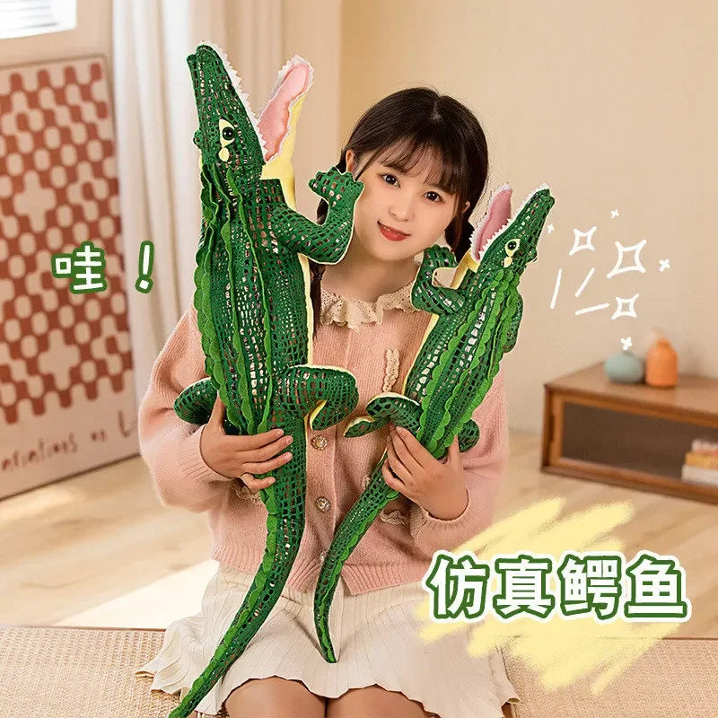 70/90cm Crocodile Plush Toy Stuffed Animal Realistic Alligator Plushie Dolls Ceative Soft Pillow Friend Birthday  Xmas Gifts