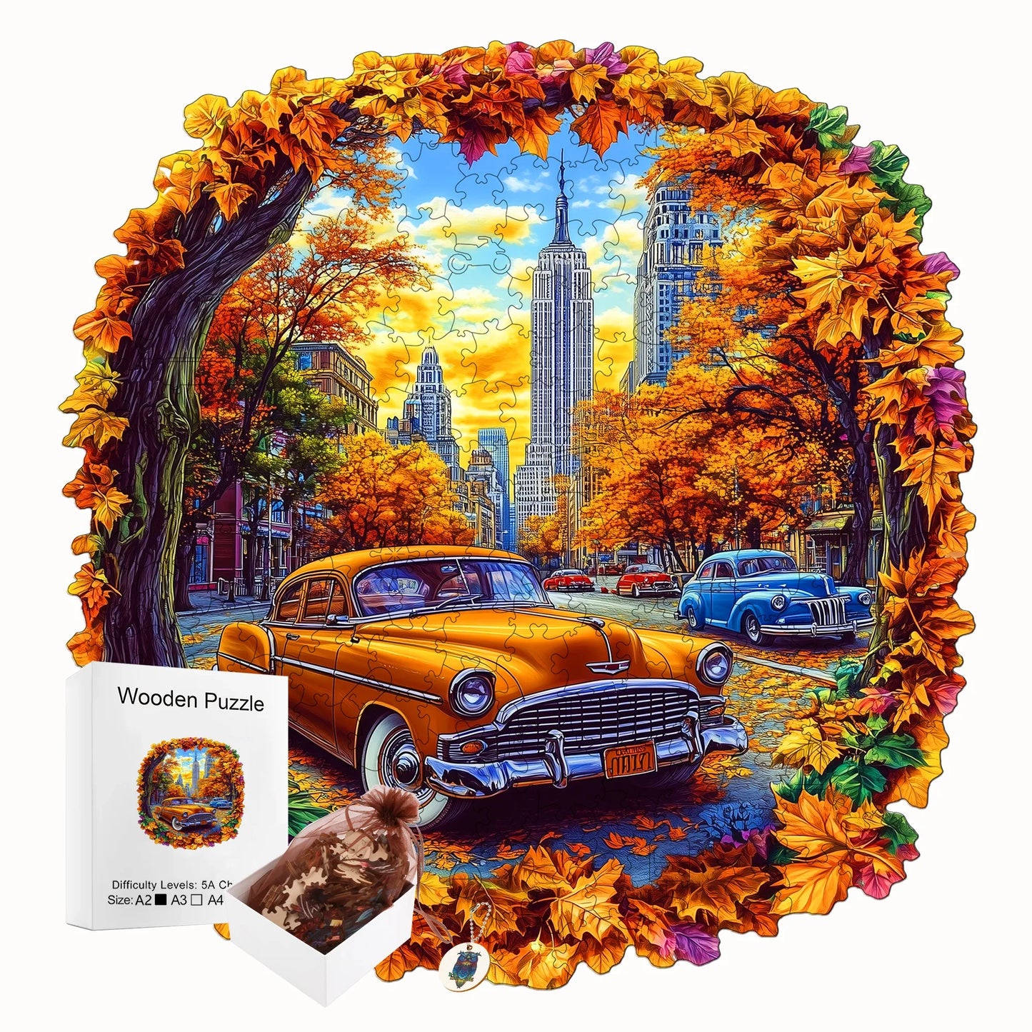Funny Wooden Jigsaw Puzzle Cozy Style Home Decor Christmas and Halloween Gift Toy For Teen And Kid